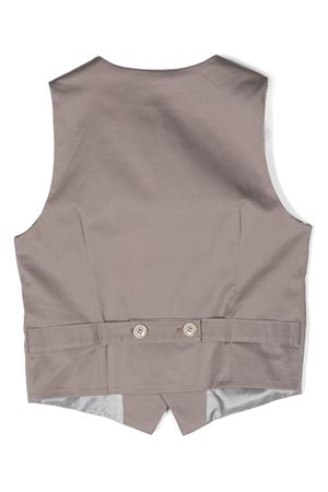 grey cotton gilet PAOLO PECORA KIDS | PP3555TORTO